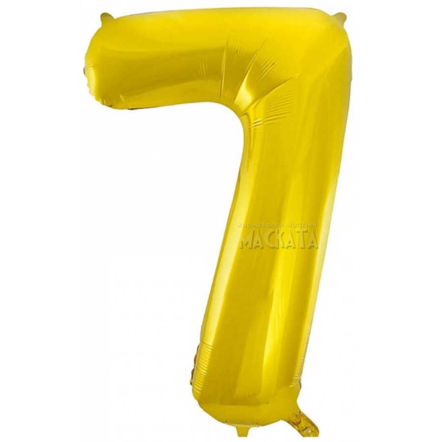 Фолиев балон цифра 7 в златен цвят
