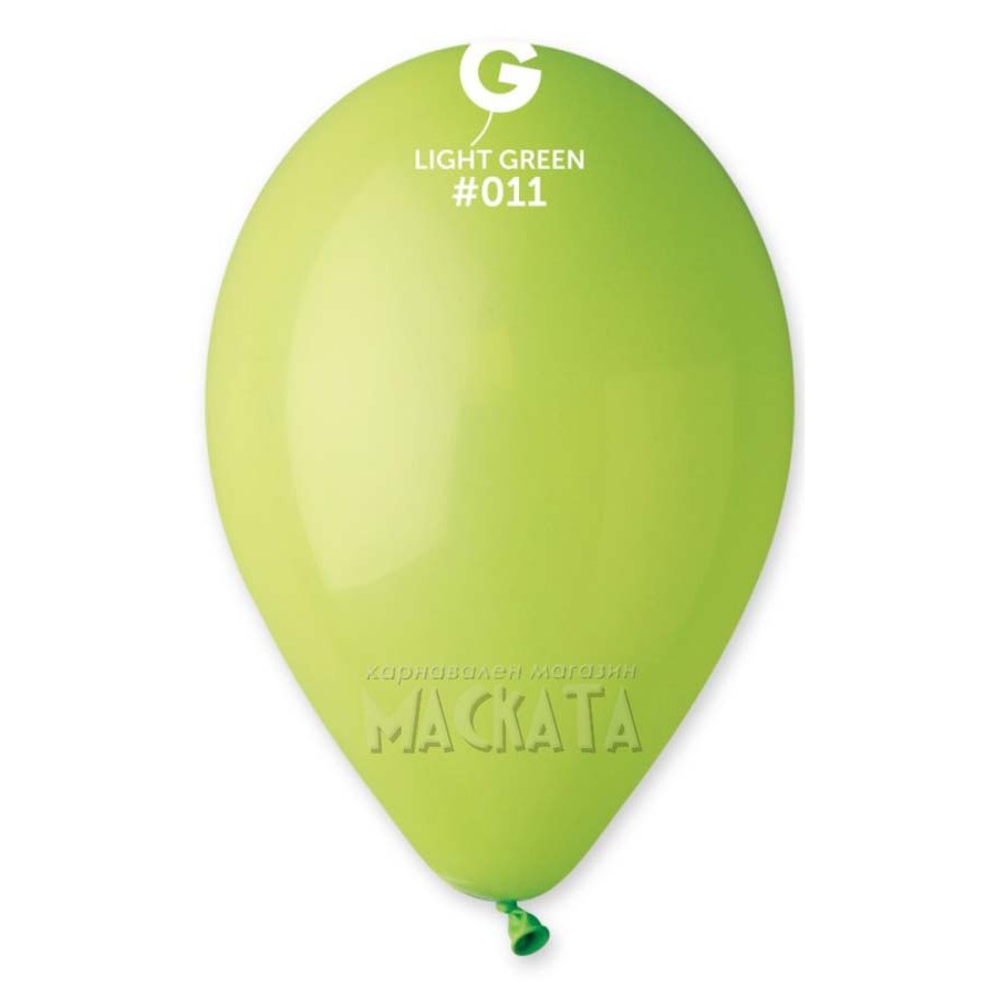 Пастелни балони в светлозелен цвят G110 - 5бр