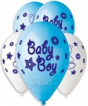 Балони за бебе с щампа -  Baby boy 5бр