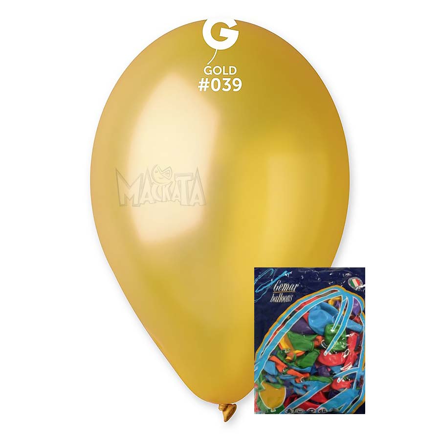 Пакет балони металик в цвят злато GM110 100бр