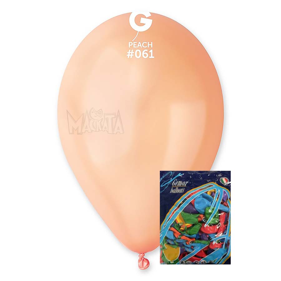 Пакет балони металик в цвят праскова GM110 100бр