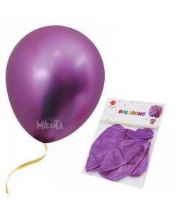 Пакет балони Хром металик - Джъмбо в лилав цвят