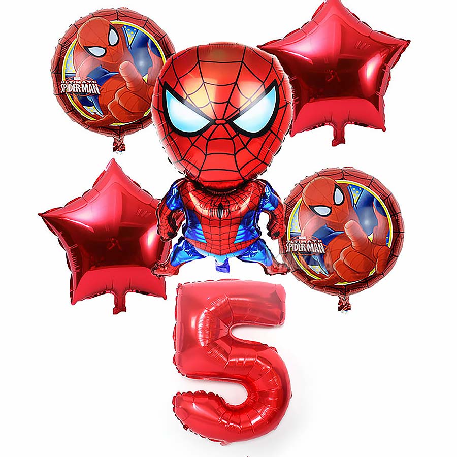 Парти сет от балони със Спайдърмен - 6бр