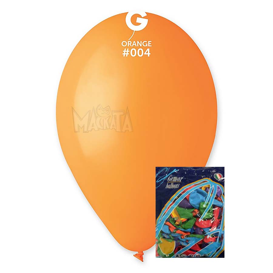 Пакет балони в оранжев цвят G110 100бр