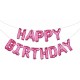 Фолиеви балони - Букви HAPPY BIRTHDAY в розов цвят на бели сърца Фолиеви балони - Букви HAPPY BIRTHDAY в розов цвят на бели сърца