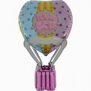 Фолиев балон - Въздушен балон с надпис It`s a girl