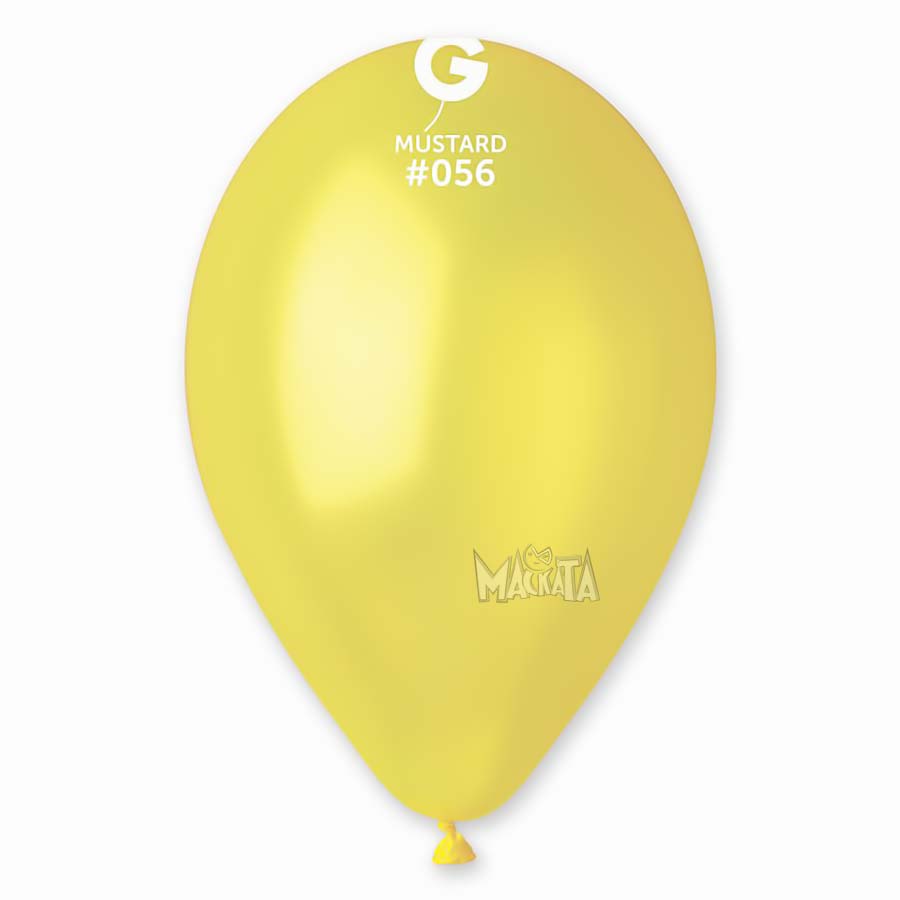 Балони металик в цвят горчица GM90 5бр