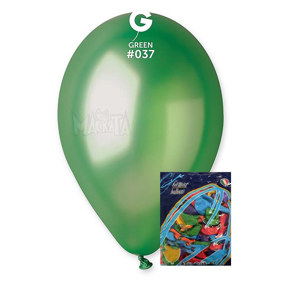 Пакет балони металик в зелен цвят GM110 100бр