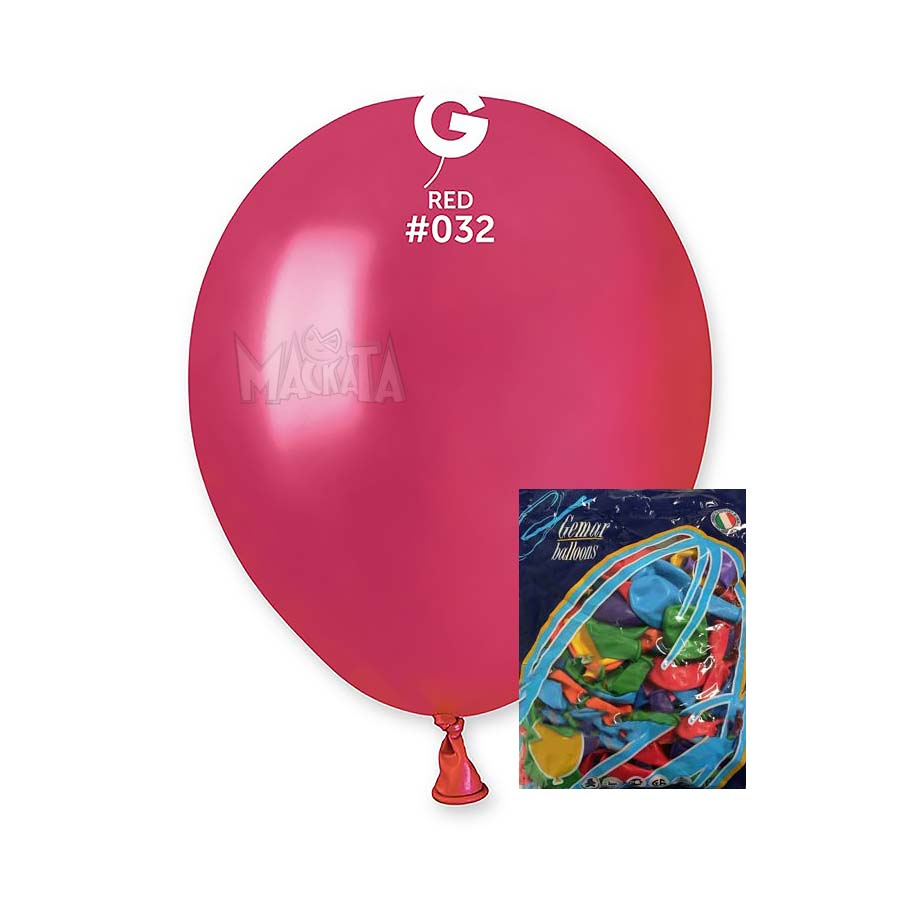Пакет балони металик в светлочервен цвят AM50 100бр