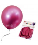 Пакет балони Хром металик - Джъмбо в цвят циклама