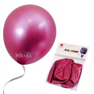 Пакет балони Хром металик - Джъмбо в цвят циклама