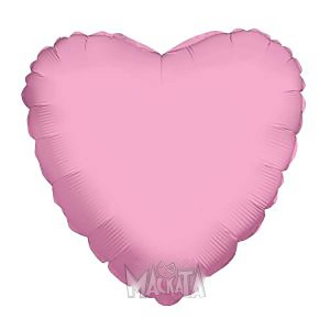 Фолиев балон - Сърце в цвят бебешко розово