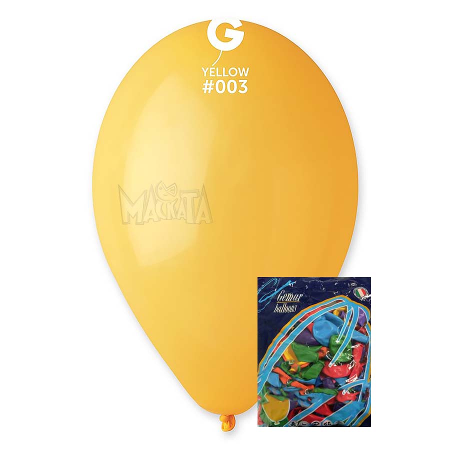 Пакет балони в тъмножълт цвят G110 100бр