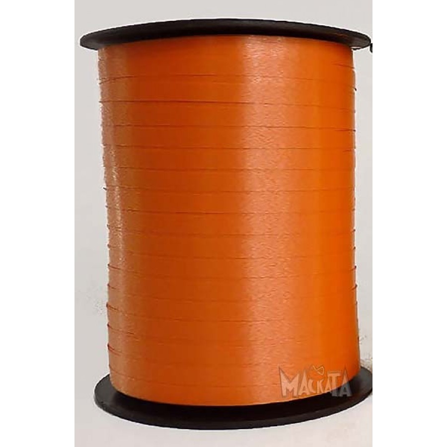Хартиена панделка в оранжев цвят - 0.5 см