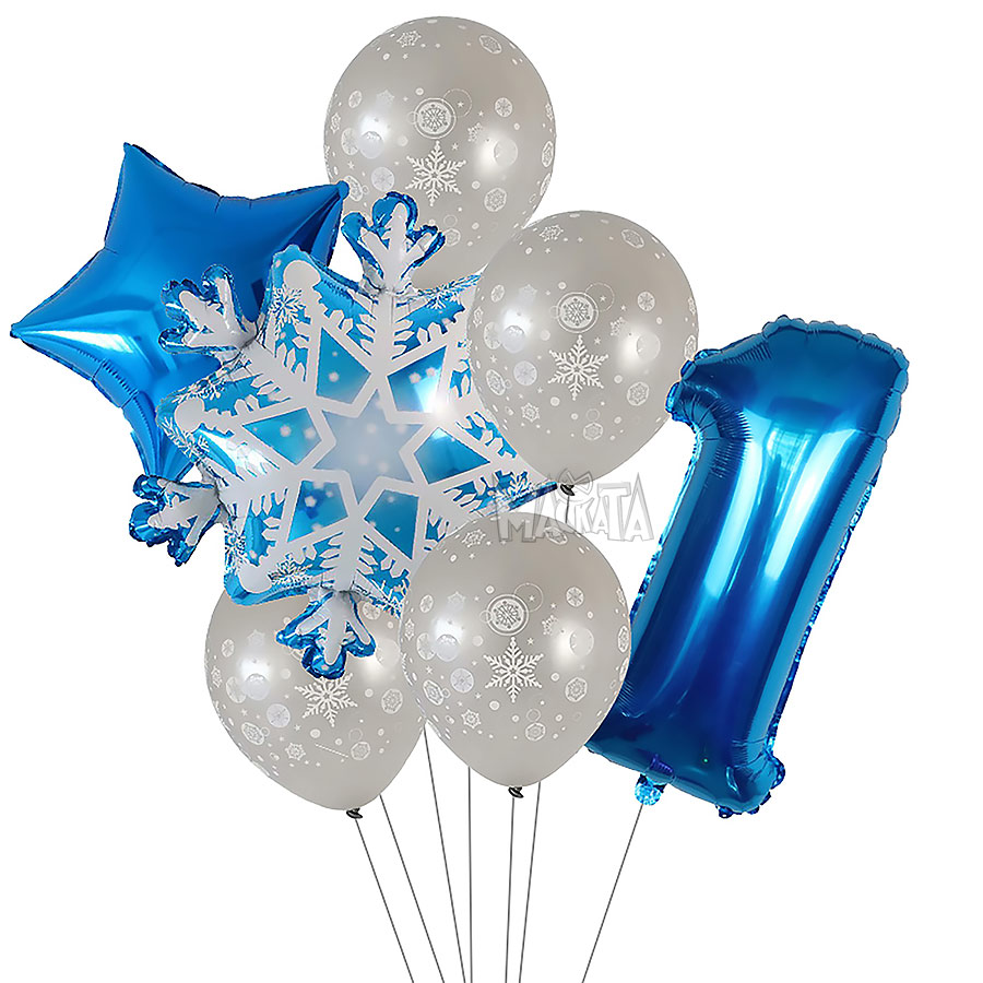 Парти сет от балони за рожден ден Леденото кралство - 7бр
