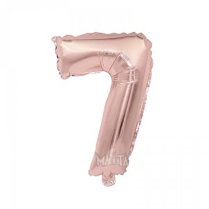 Фолиев балон цифра 7 в цвят розово злато