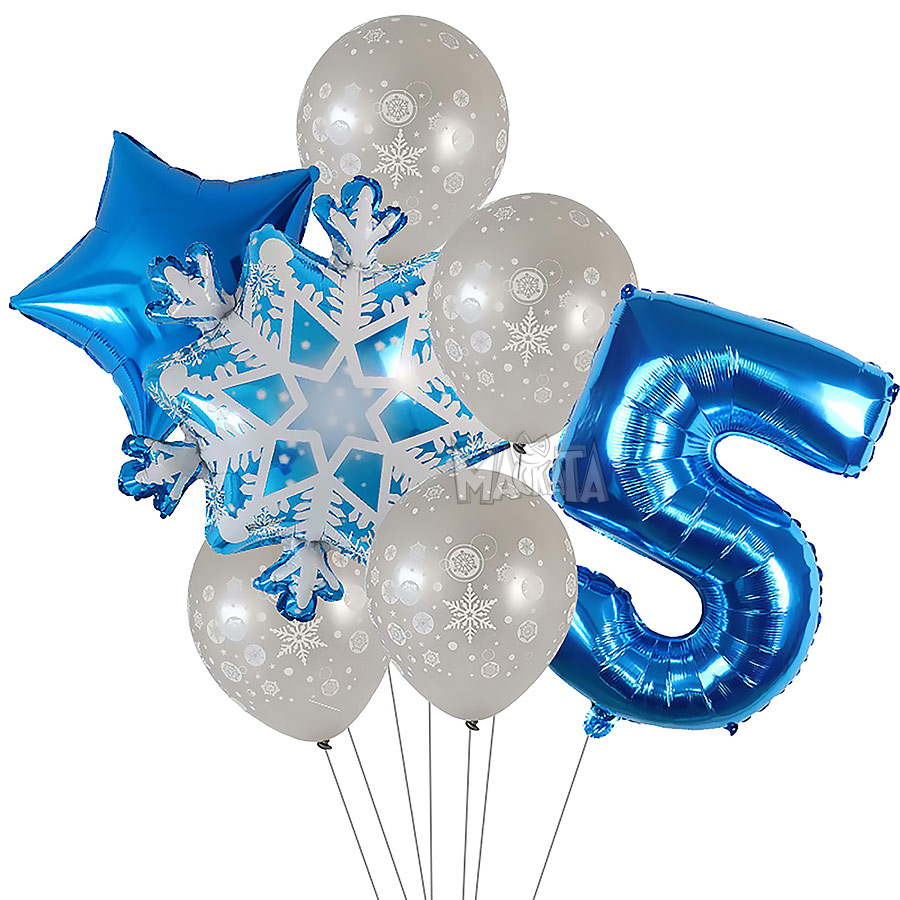 Парти сет от балони за рожден ден Леденото кралство - 7бр