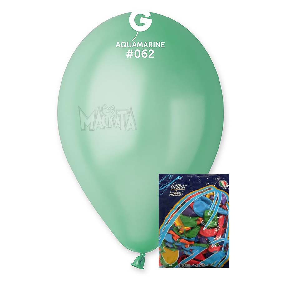 Пакет балони металик в цвят аквамарин GM110 100бр