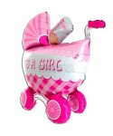 Фолиев балон бебешка количка с надпис - Baby Girl
