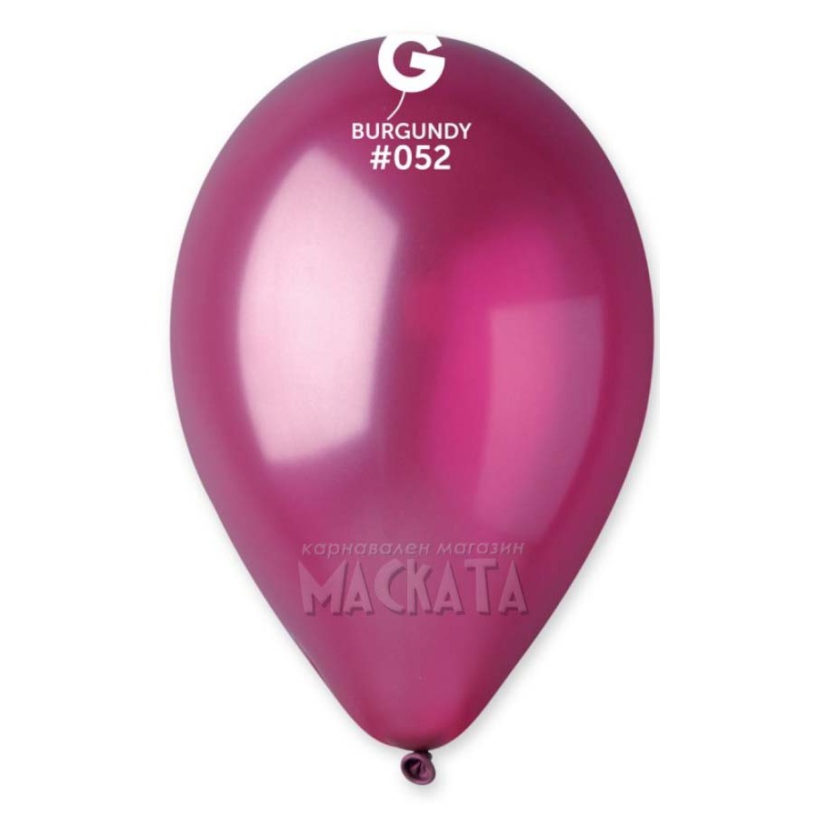Балони металик в цвят бургунди GM90 5бр