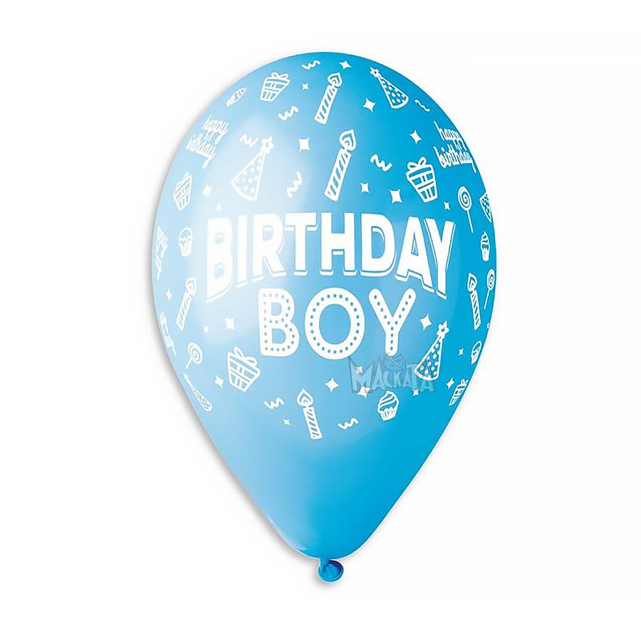 Балони с щампа - Birthday Boy 5бр