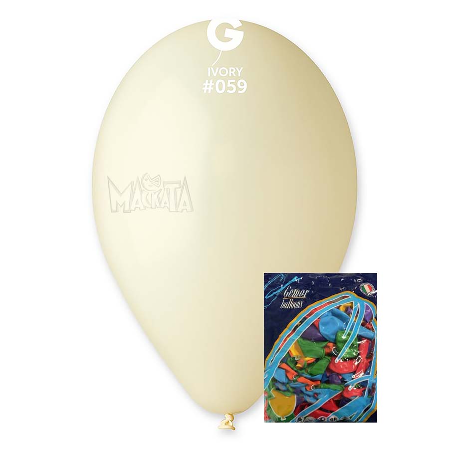 Пакет балони в цвят слонова кост G110 100бр