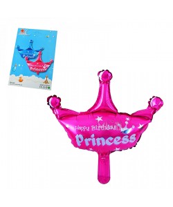 Фолиев балон - Корона с надпис Princess