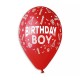 Балони с щампа - Birthday Boy 5бр