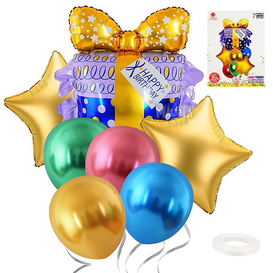 Парти сет от балони Подарък - 7 бр