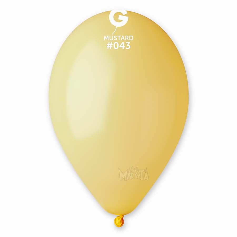 Пастелни балони в цвят горчица G110 - 5бр