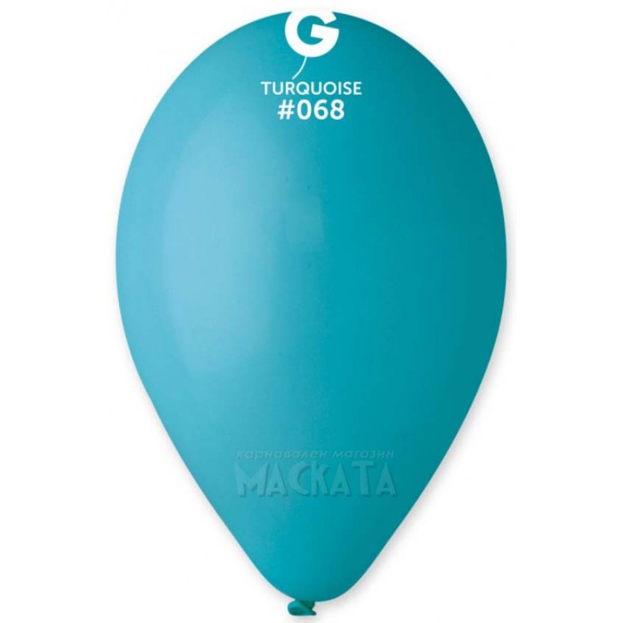 Пастелни балони в цвят тюркоаз G110 - 5бр
