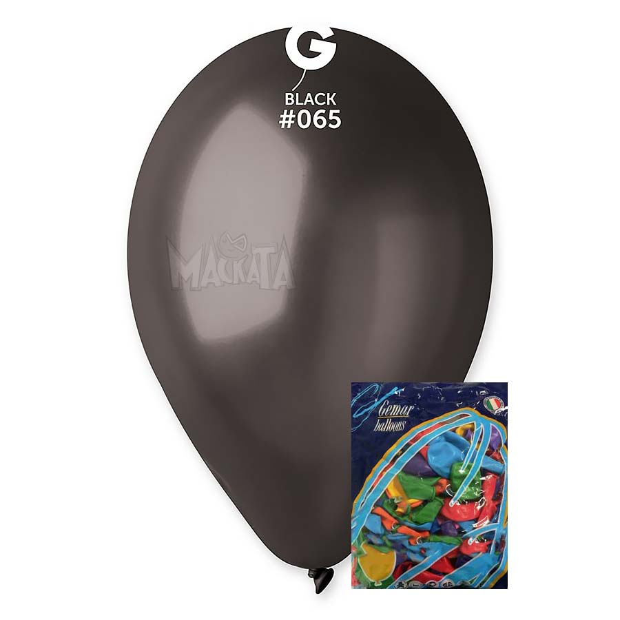 Пакет балони металик в черен цвят GM110 100бр