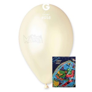 Пакет балони металик в цвят слонова кост GM90 100бр