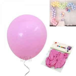 Пакет балони Макарон в розов цвят 10бр