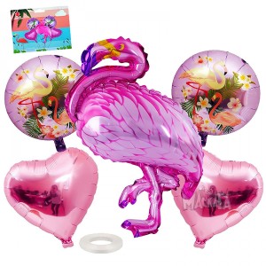 Парти сет от балони Розово Фламинго - 5 бр