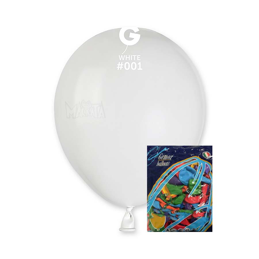 Пакет балони в бял цвят А50 100бр.