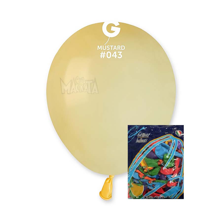 Пакет балони в цвят горчица А50 100бр