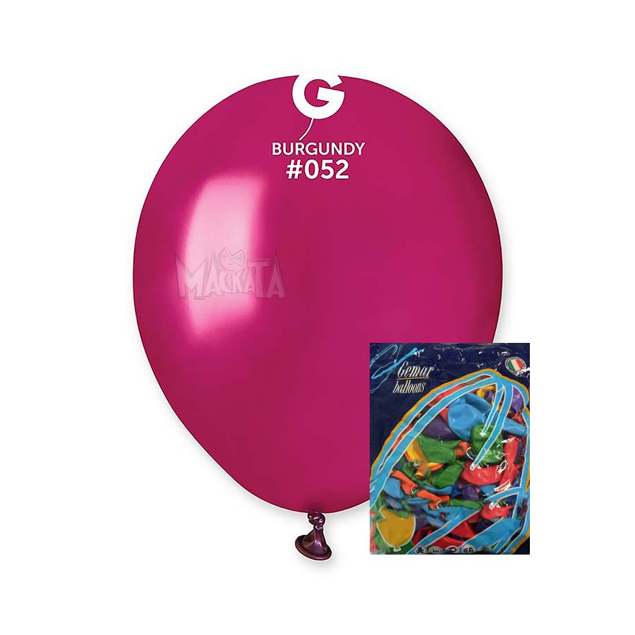 Пакет балони металик в цвят бургунди AM50 100бр