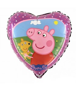 Фолиев балон сърце - Peppa Pig