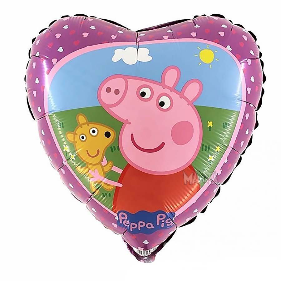 Фолиев балон сърце - Peppa Pig