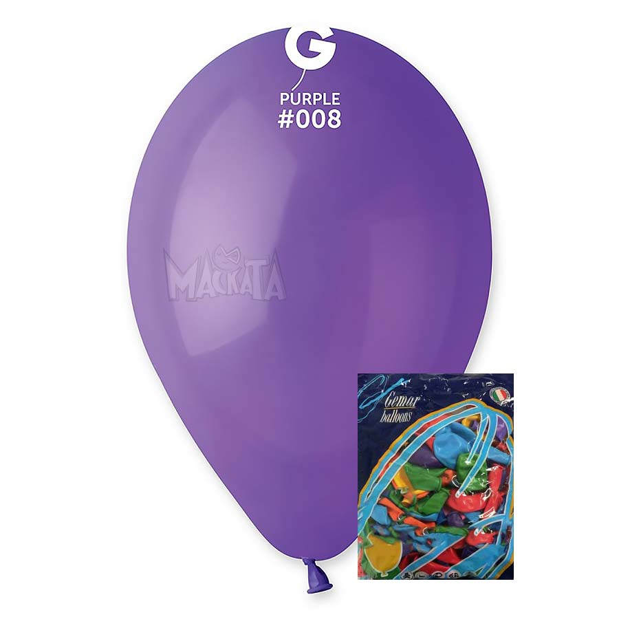 Пакет балони в тъмнолилав цвят G110 100бр