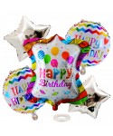 Малък парти сет от балони Happy Birthday - 5бр