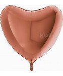 Фолиев балон - Сърце в цвят розово злато