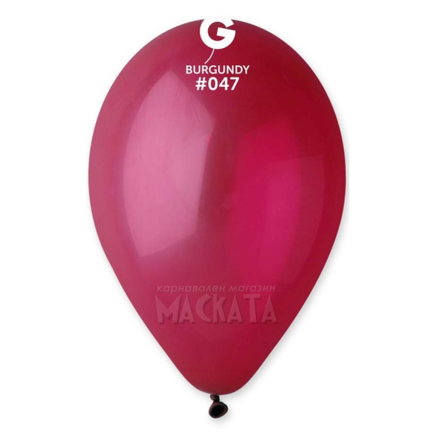 Пастелни балони в цвят бургунди G110 - 5бр