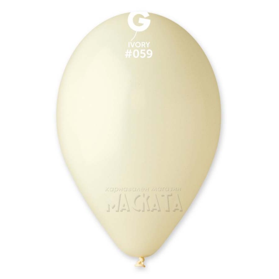 Пастелни балони в цвят слонова кост G110 - 5бр