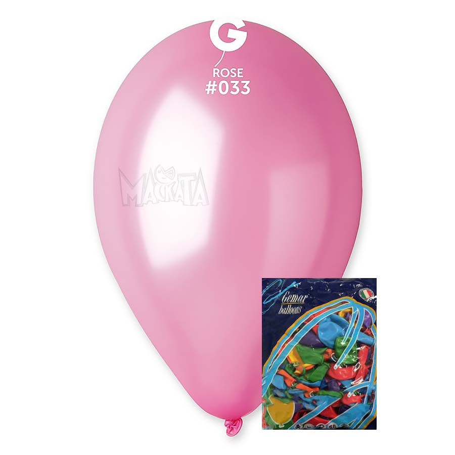 Пакет балони металик в розов цвят GM110 100бр
