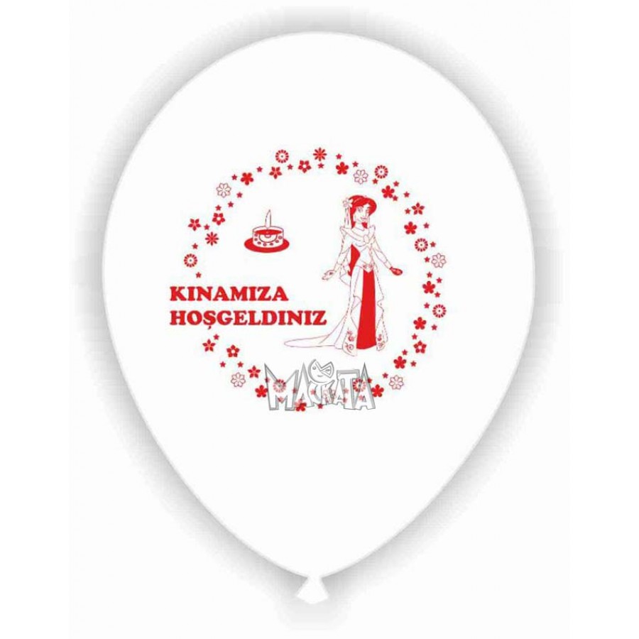Балони с щампа за Къна Геджеси - Kinamiza Hoşgeldiniz 5бр