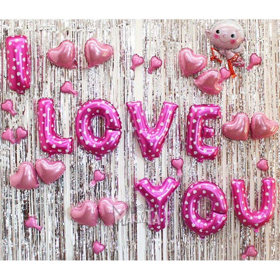 Фолиеви балони - Букви I Love You Фолиеви балони - Букви I Love You