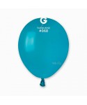 Пастелни балони в цвят тюркоаз А50 - 10бр