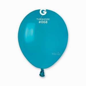 Пастелни балони в цвят тюркоаз А50 - 10бр